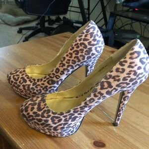 Leopard print heels